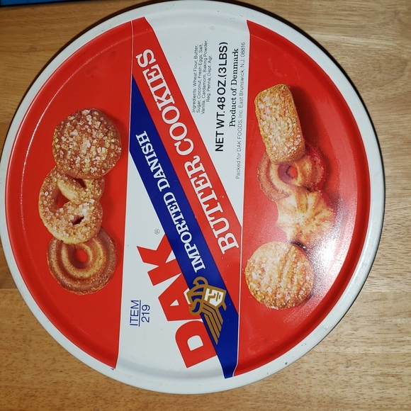 Dak Imported Danish Butter Cookies Storage & Organization Rare Dak